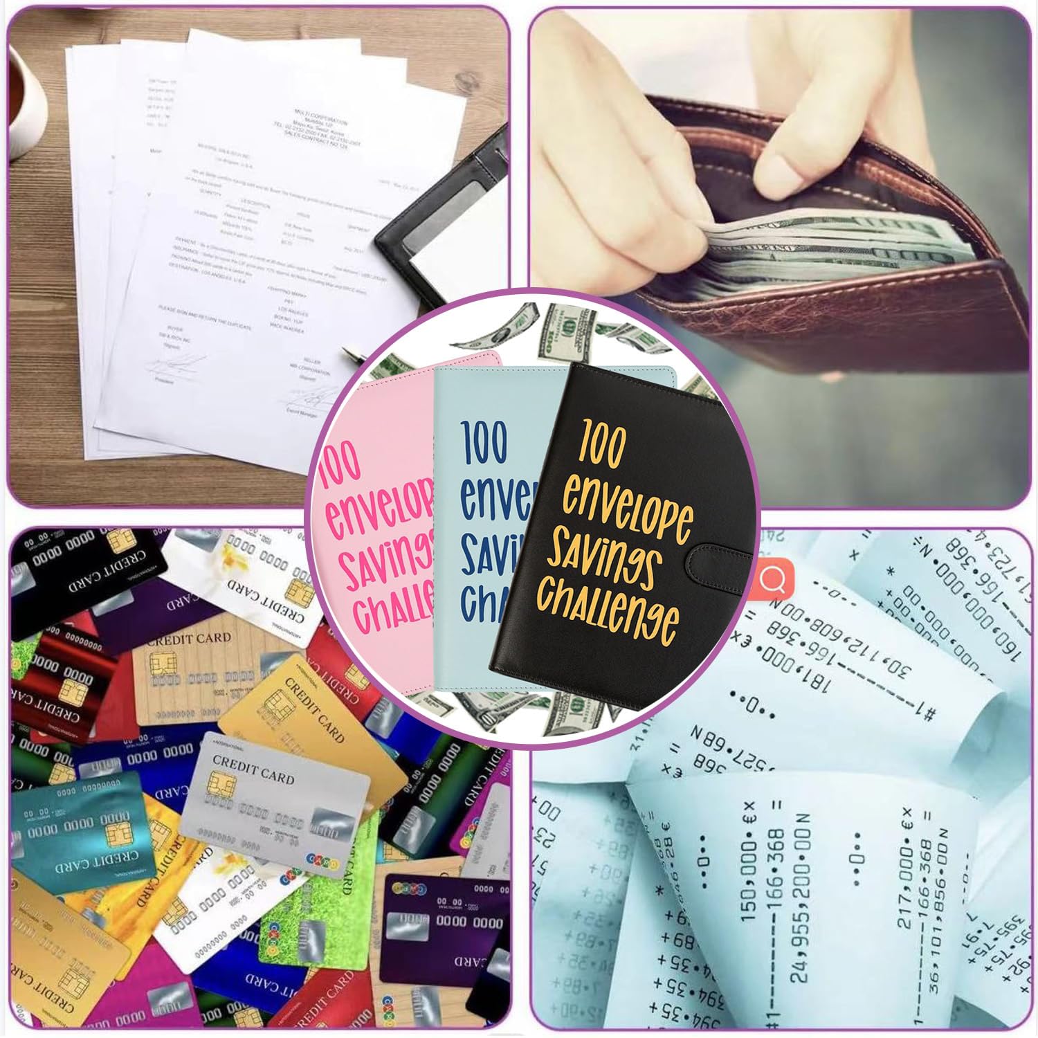 100 Envelopes Money Saving Challenge Book - Budget Binder with Cash Envelopes for $5050 Savings Goal | Fun & Easy Personal Finance Tool for Home Budgeting, Debt Payoff & Financial Planning