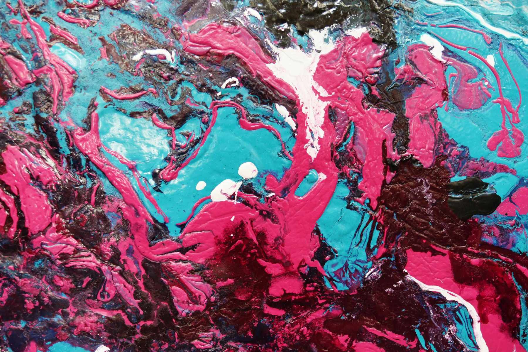 Magenta Seduction 200cm x 80cm Pink Blue Textured Abstract Canvas Art - Modern Wall Decor for Living Room, Bedroom & Office