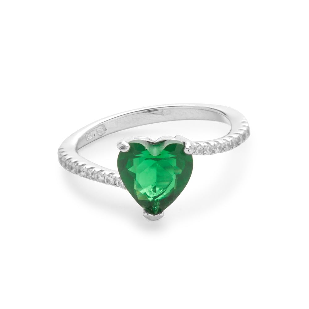 EVE'S ADDICTION Custom Asymmetrical Heart Ring - Sterling Silver Unique Jewelry Gift for Mother's Day, Valentine's Day, Anniversary - Perfect for Romantic Occasions & Special Moments