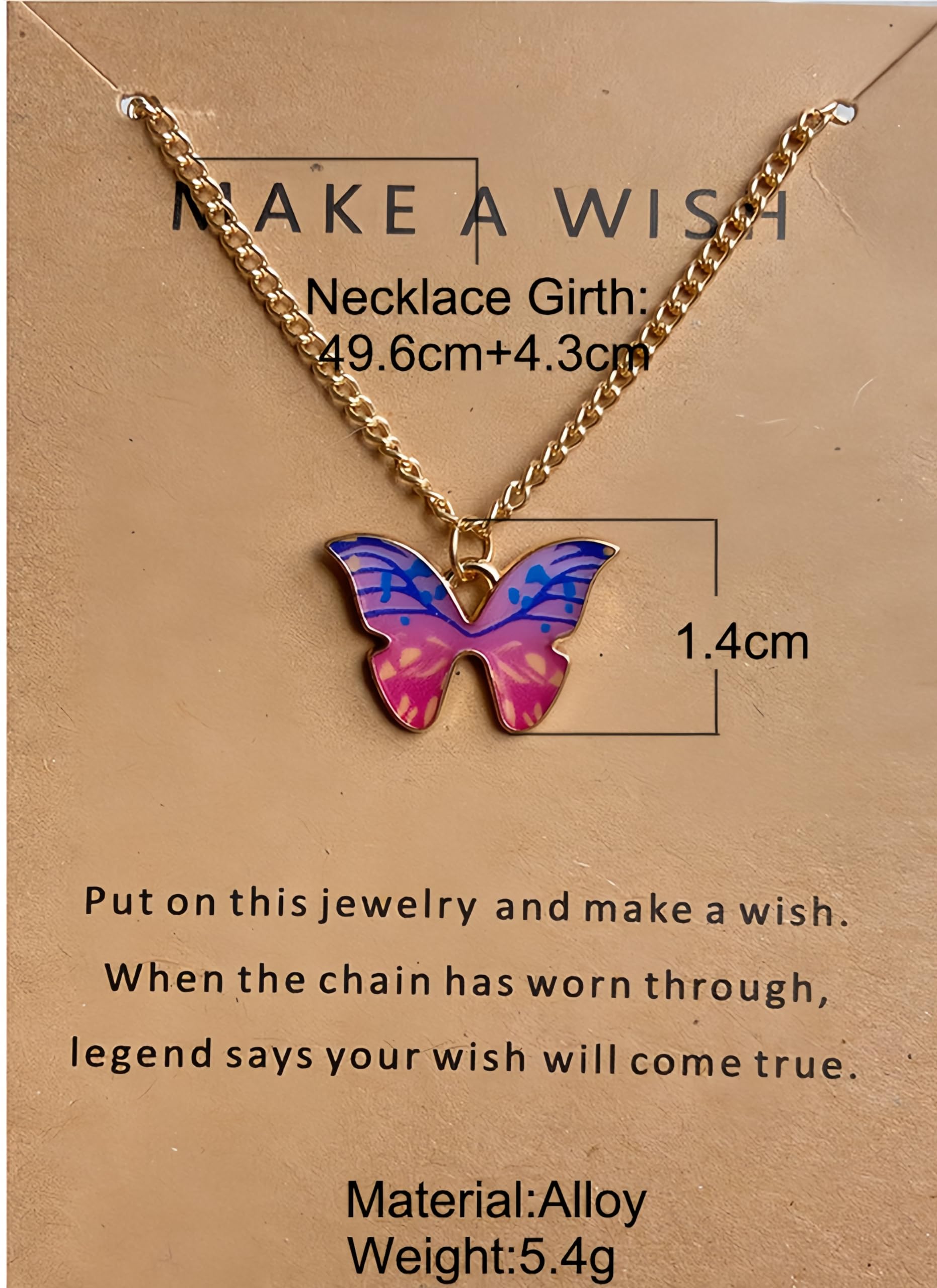 DEQIYIJI Elegant Butterfly Pendant Necklace for Women - Dainty Gold/Silver Jewelry Gift Set with Message Card - Perfect for Birthday, Anniversary & Valentine's Day Gifts