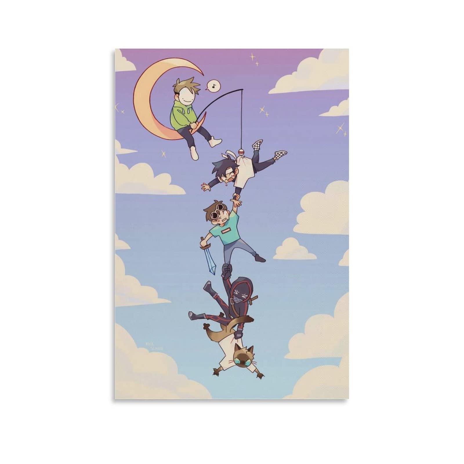 Anime Poster Wall Art - 12x18 Inch (30x45cm) Canvas Painting for Living Room & Bedroom Decor - Perfect for Anime Fans, Home Decoration & Gift Giving
