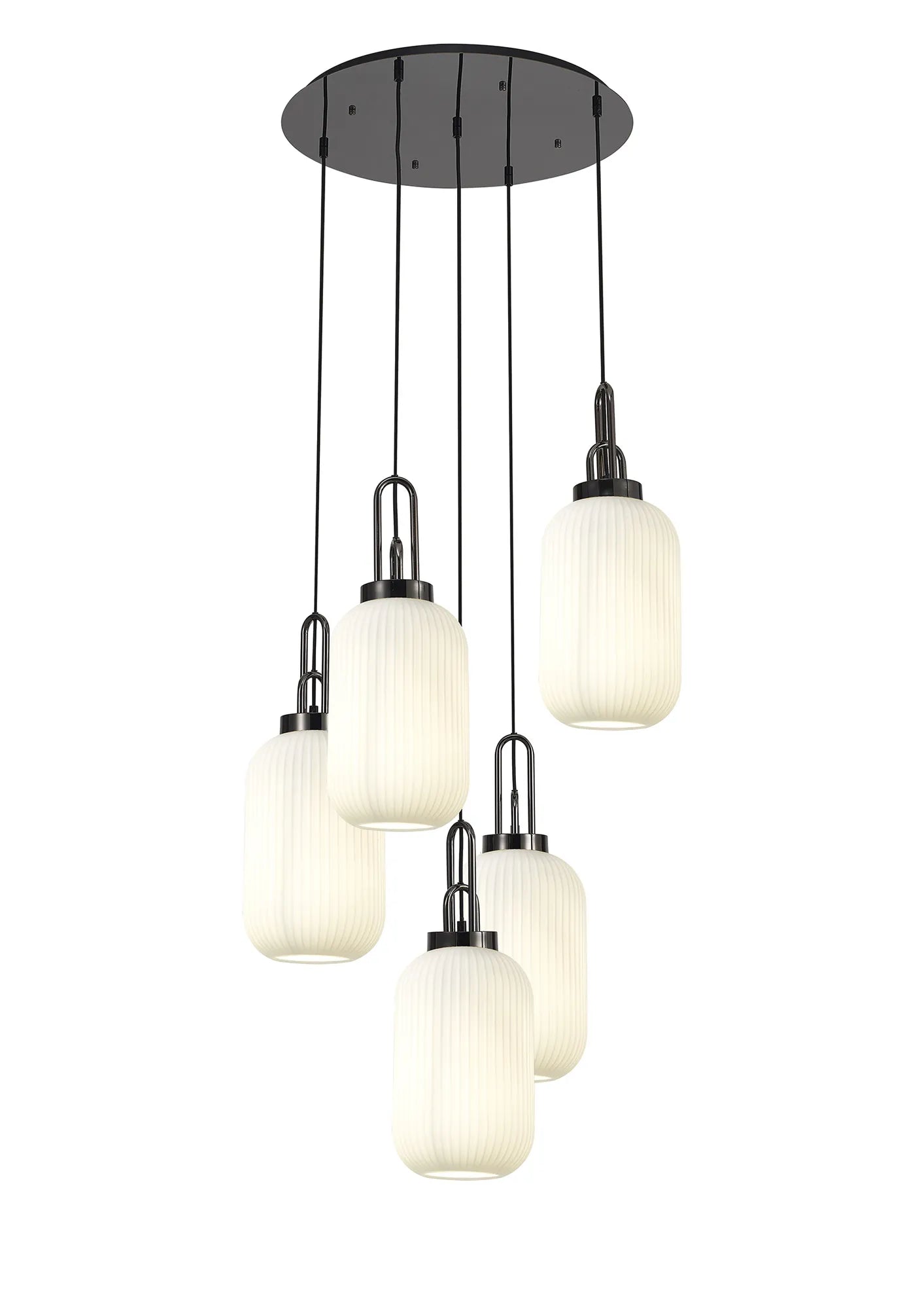 Stylish Cadiz 5-Light Cluster Pendant Light Fixture - Modern Ceiling Lighting for Dining Room, Kitchen & Living Room