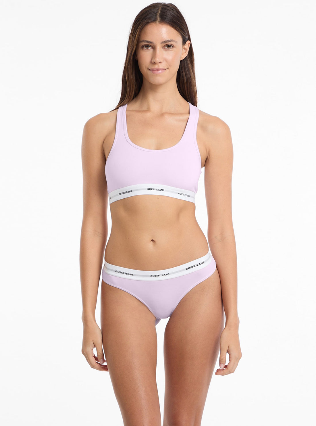 Guess Women's Lilac Thong Underwear - Comfortable Cotton Panties for Everyday Wear & Intimate Occasions