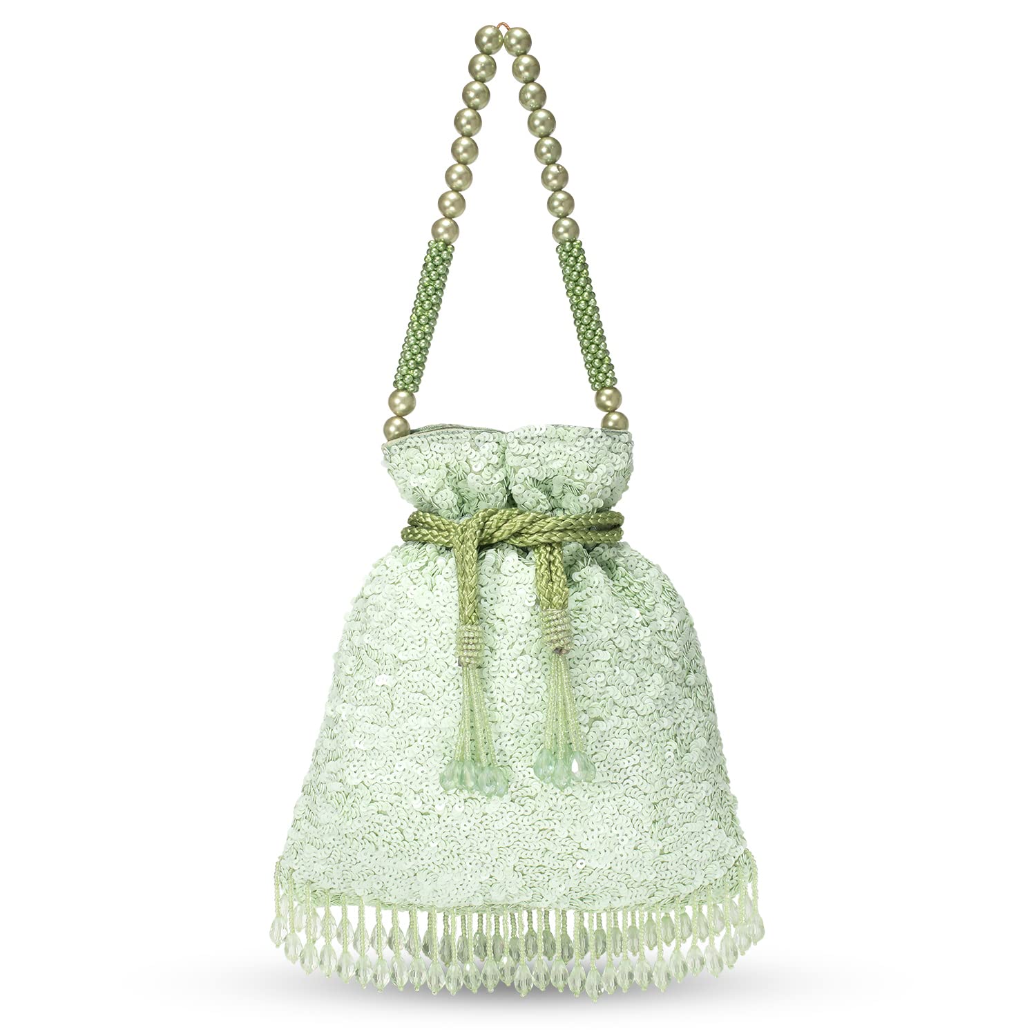 Aheli Indian Potli Bags for Women - Ethnic Embroidered Clutch Purse with Drawstring - Perfect for Weddings, Parties & Evening Events (Bridal Gift Idea)