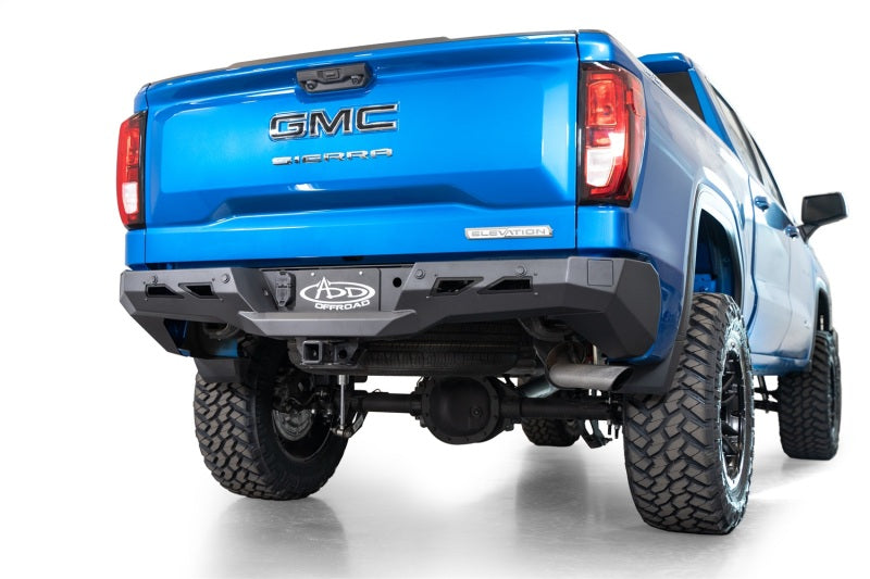 2020+ Chevy/GMC 1500 Black Label Rear Bumper - Heavy Duty Truck Bumper Replacement for Off-Road & Towing | Durable Steel Construction, Perfect for Trailering, Hauling & Adventure Use