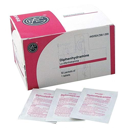 Diphenhydramine HCl 25mg Allergy Relief Tablets - 50 Count (2-Pack) for Sinus, Hay Fever & Cold Symptoms | Daytime & Nighttime Use