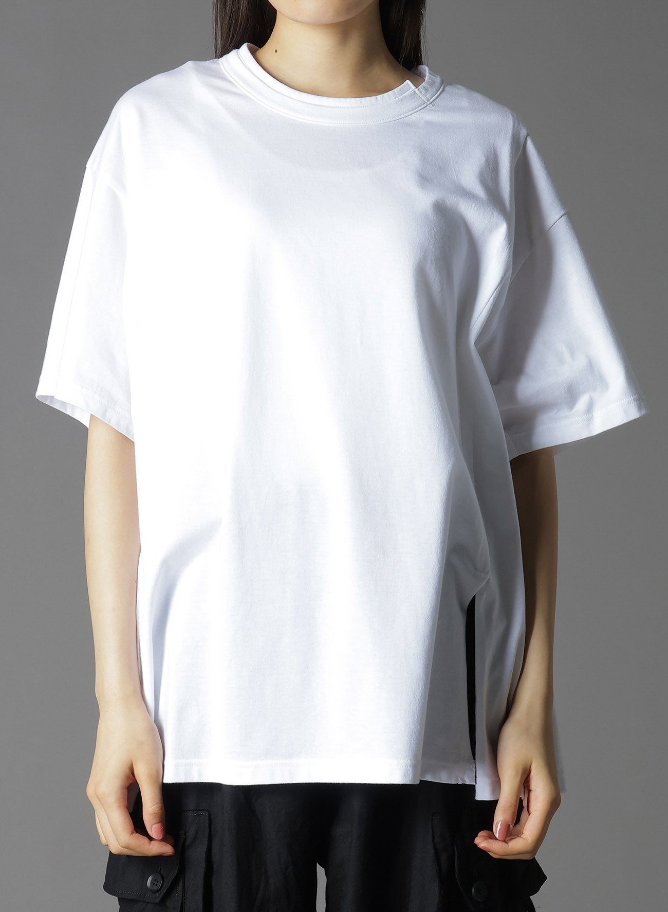 Soft Cotton Jersey Mix Tiered T-Shirt for Women - Comfortable Casual Tee for Everyday Wear, Layering & Outfits