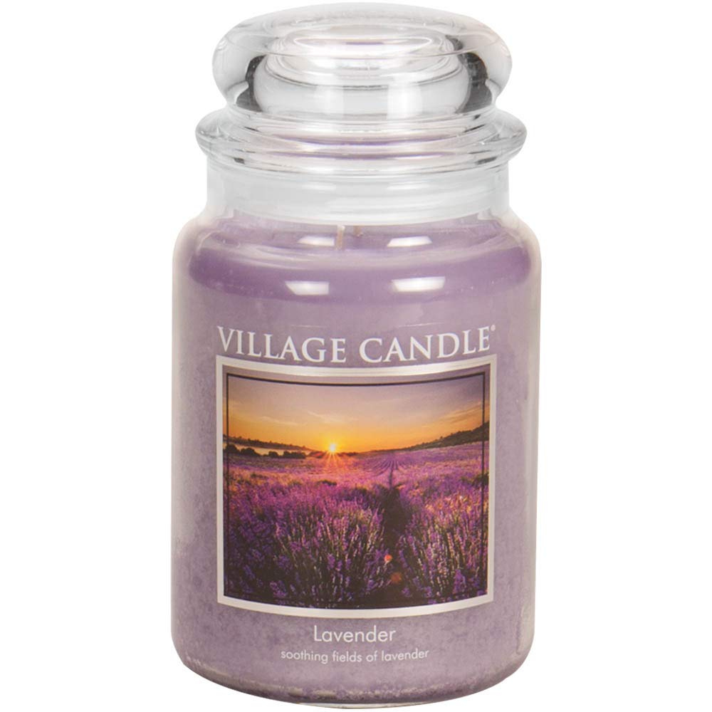 Village Candle Eucalyptus Mint & Lavender Scented Candle Set - Large 21.25oz Glass Apothecary Jar - Aromatherapy Candles for Relaxation, Spa & Home Decor