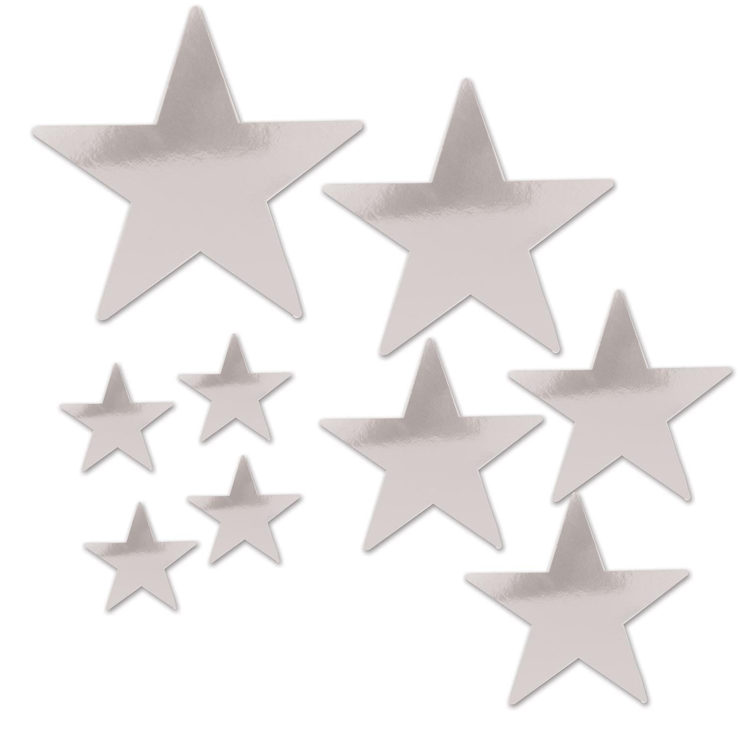 108 Pack Silver Foil Star Cutouts for Party Decorations - Perfect for Birthday, Christmas, New Year & Holiday Celebrations