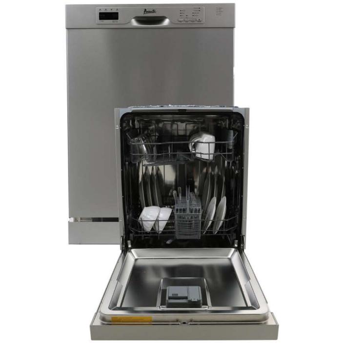 Avanti 24 Inch Built-In Dishwasher DWF24V3S - Energy Efficient, Quiet Operation for Small Kitchens & Apartments