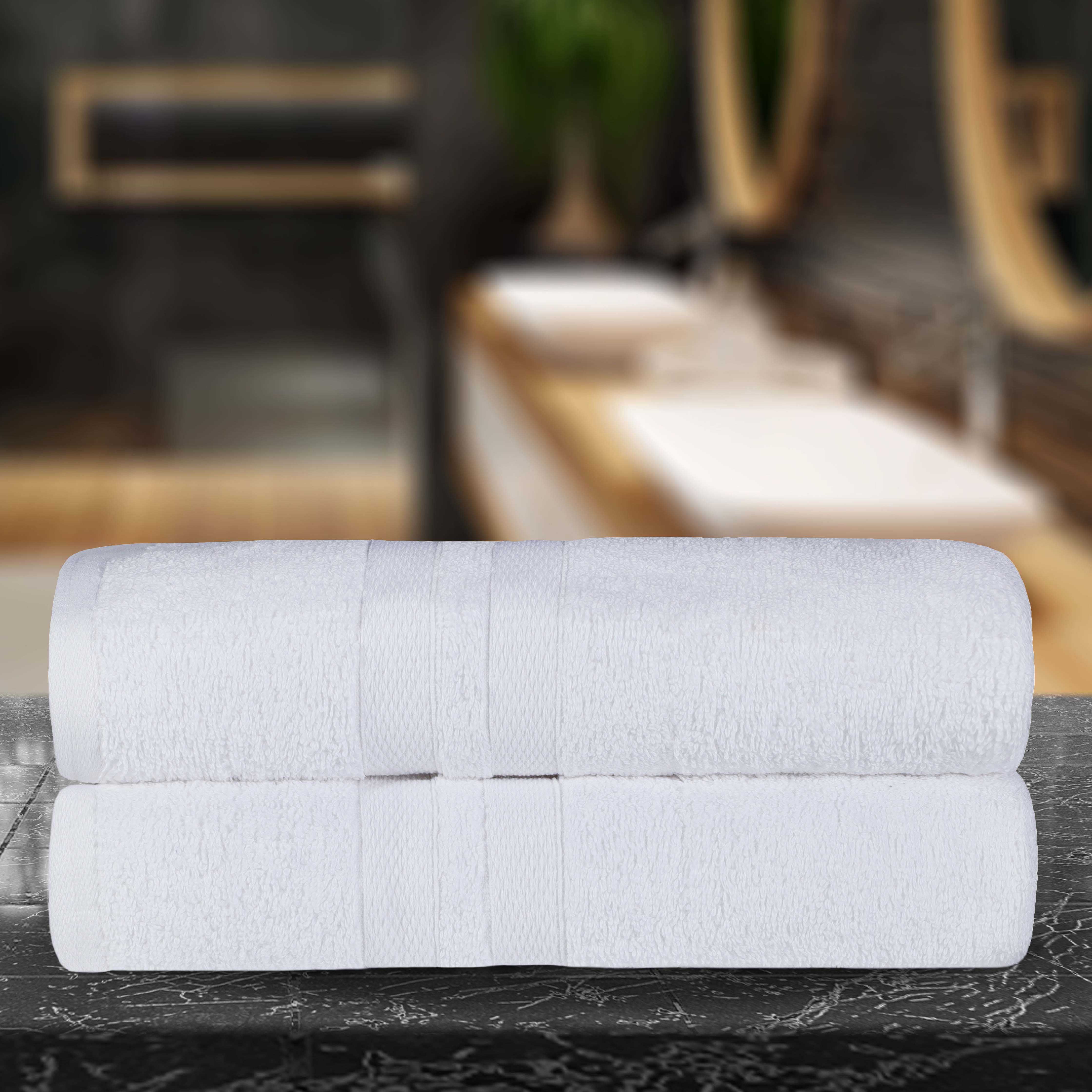 Ultra Soft Cotton Bath Towel Set - 2 Piece Absorbent & Quick-Drying Bath Sheets for Spa, Gym, and Luxury Home Use