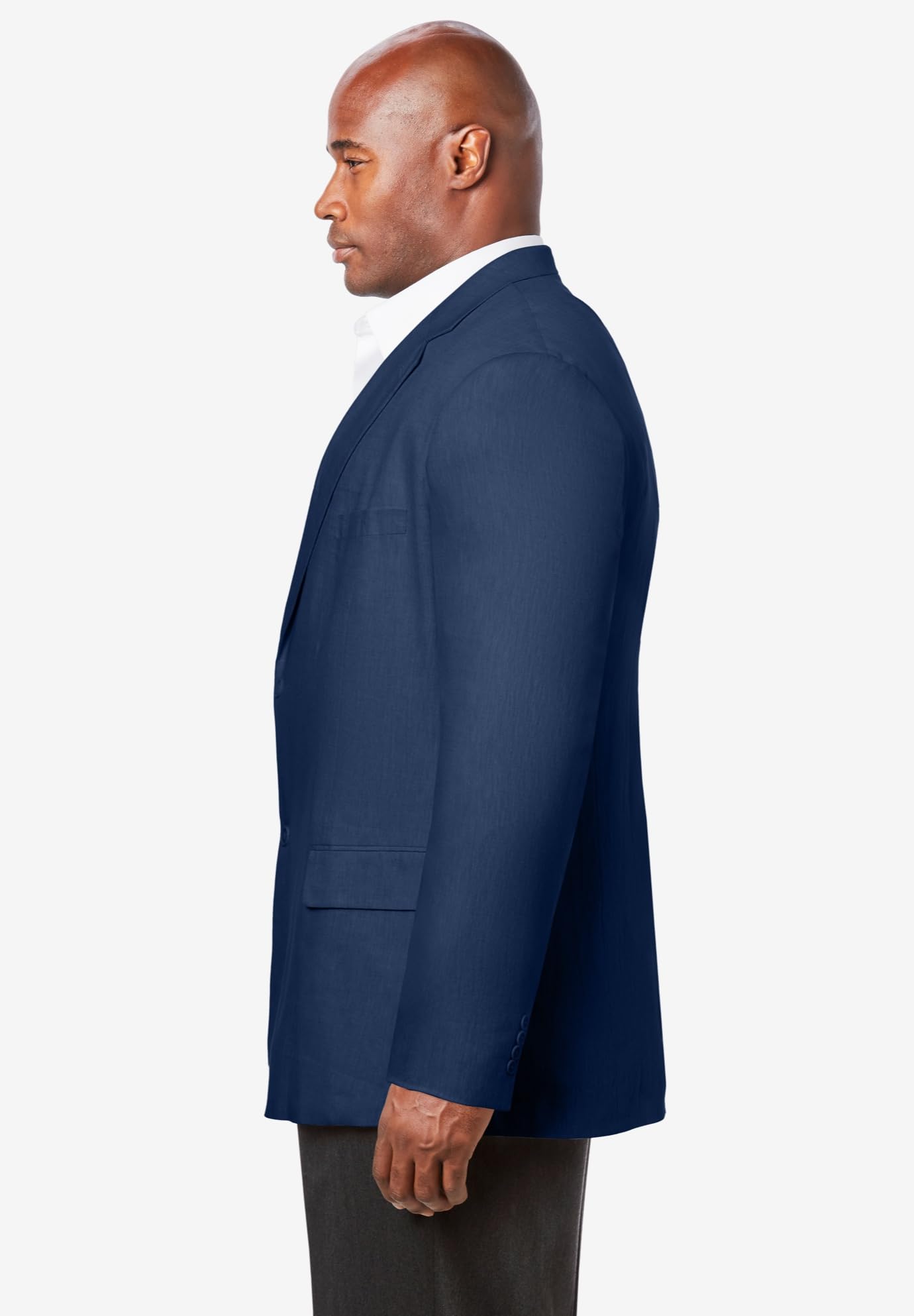 KS Island Men's Big & Tall Linen Blend Two-Button Suit Jacket | Lightweight Summer Blazer for Formal & Casual Wear | Perfect for Weddings, Office & Business Events
