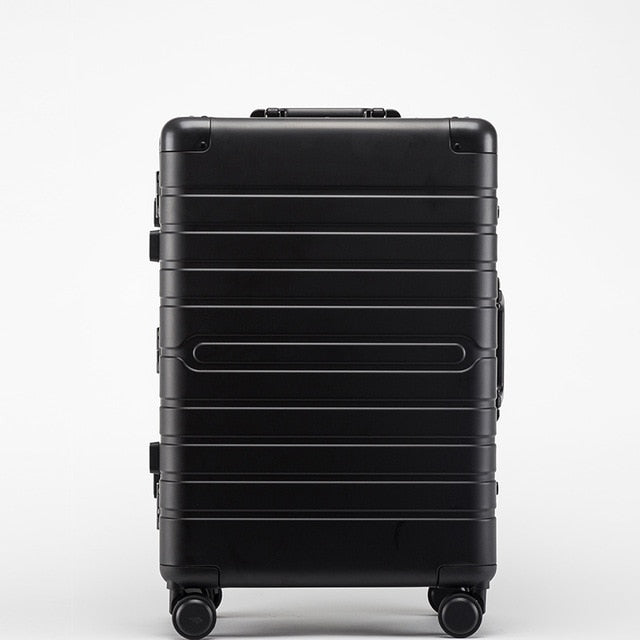 100% Aluminum Alloy TSA Lock Luggage with Universal Wheels - Durable Aluminum Frame Carry-On Suitcase for Travel, Business Trips & Vacations