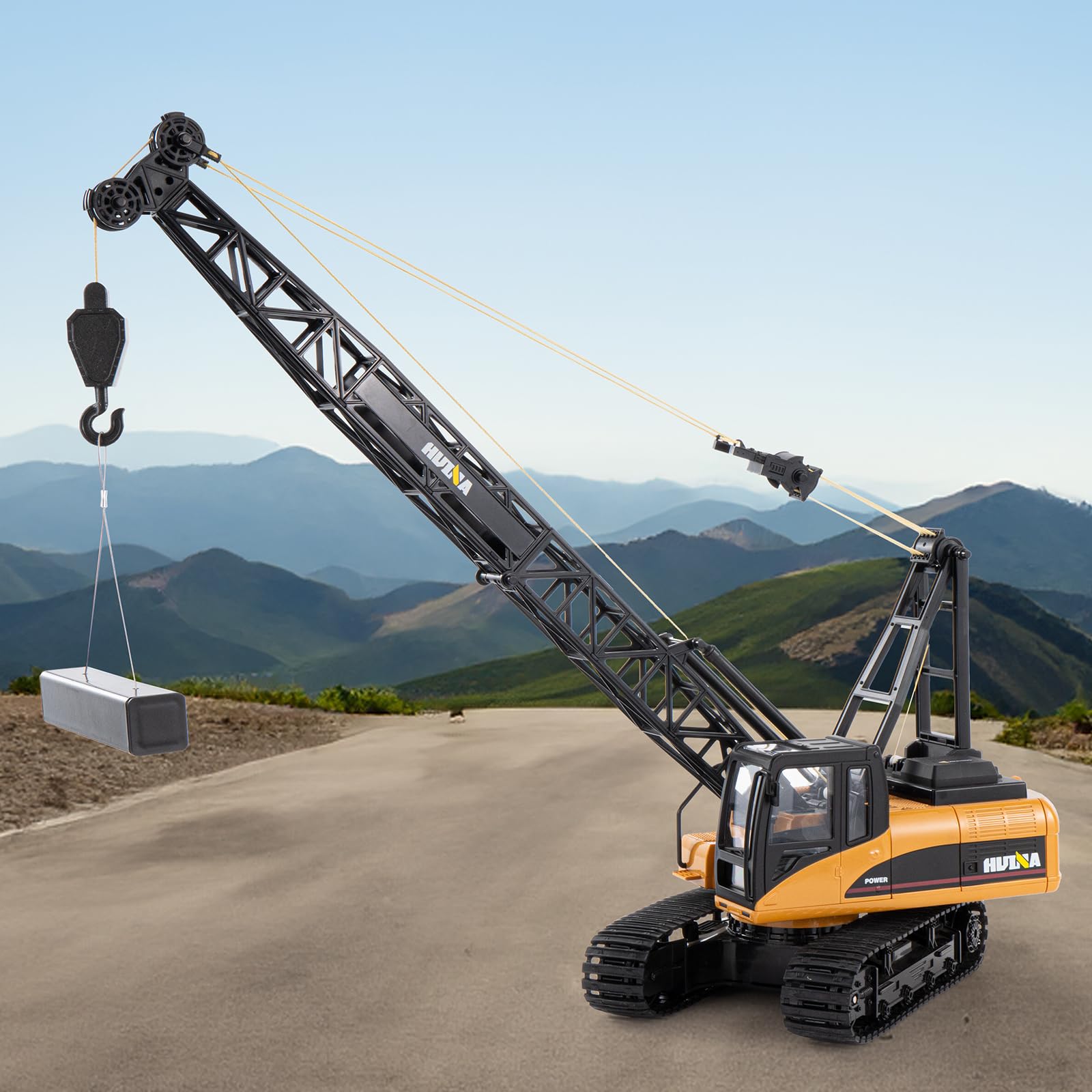 **15CH Remote Control Crane Toy for Kids & Adults - 1:14 Scale RC Construction Truck with Heavy Duty Metal Hook - Birthday Gift for Boys 8-12 - Perfect for Construction Play, STEM Learning & Outdoor Fun**