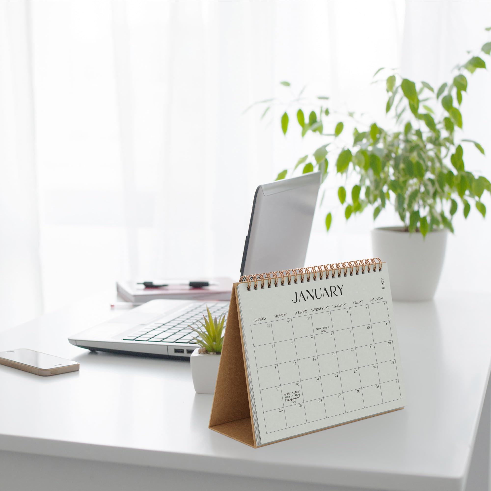 2025-2026 Aesthetic Desk Calendar | August 2024 to June 2026 | Beautiful Small Flip Desktop Planner for Office, Home & School Organization | Perfect for Work Scheduling, Gift Giving & Daily Planning