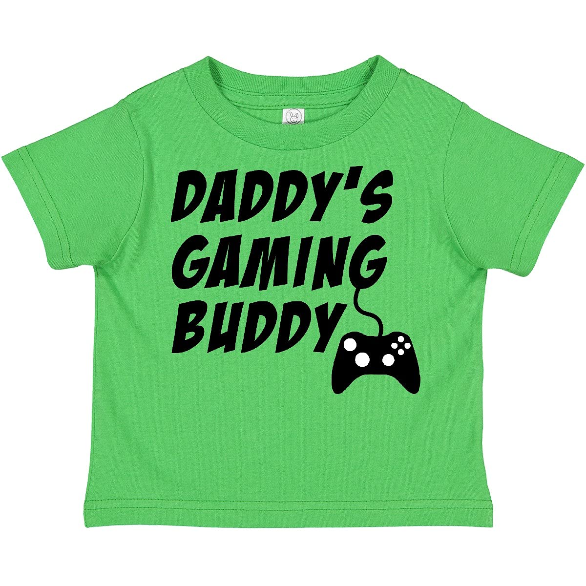 Inktastic Daddy's Gaming Buddy with Controller Toddler T-Shirt - Cute Father & Son Matching Gamer Outfit for Family Game Nights & Birthday Gifts
