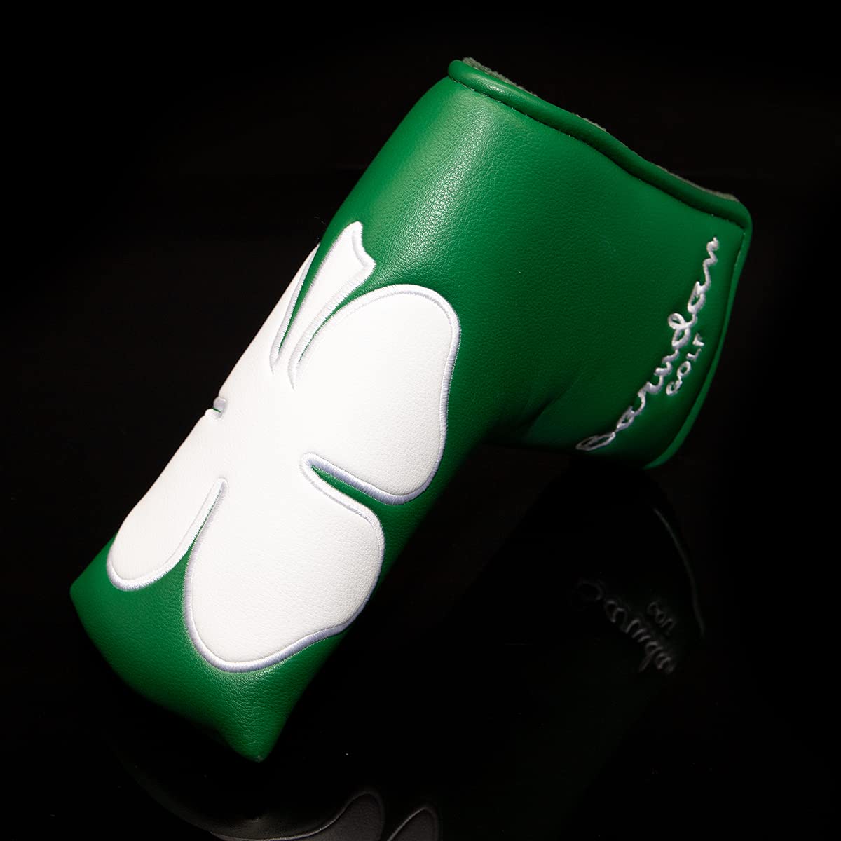 Premium Barudan Golf Shamrock Clover Blade Putter Cover - Magnetic Closure Headcover for Blade Style Putters - Durable Club Protector for Golf Course & Practice Sessions