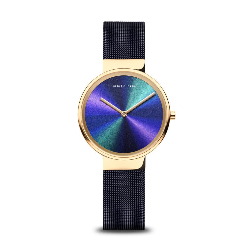 BERING 19031 929 Classic Women's Watch with Multicolor Dial & Purple Milanese Bracelet | Elegant Timepiece for Everyday Wear, Office & Special Occasions