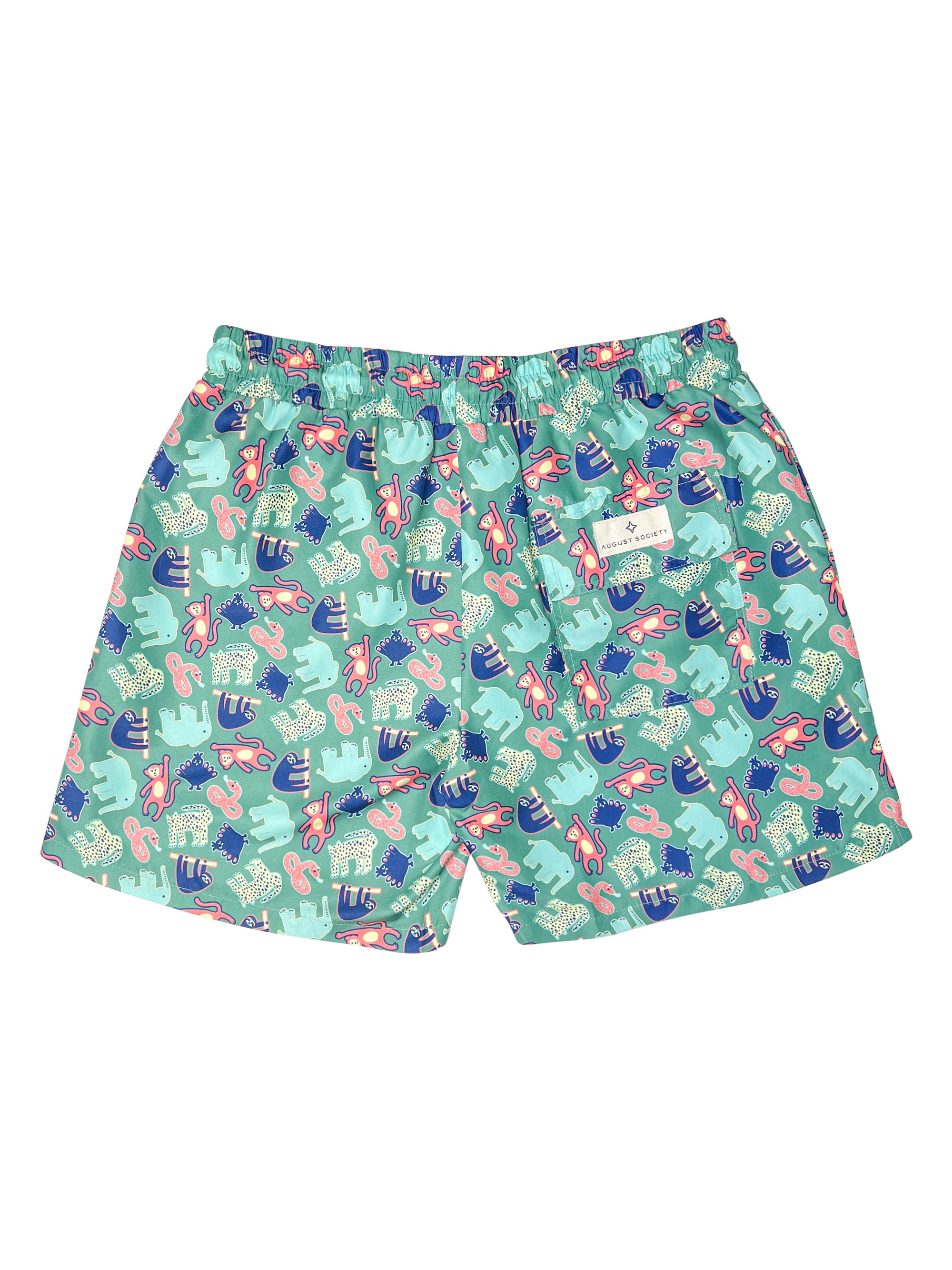 Southport Men's Quick-Dry Swim Trunks with UPF 50+ Sun Protection - Jungle Mingle Pattern Beach Shorts for Swimming, Surfing & Vacation Wear