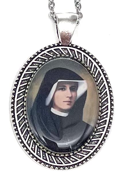 Saint Faustina Silver Necklace - Religious Jewelry for Women - Perfect for Prayer, Gifts & Everyday Wear