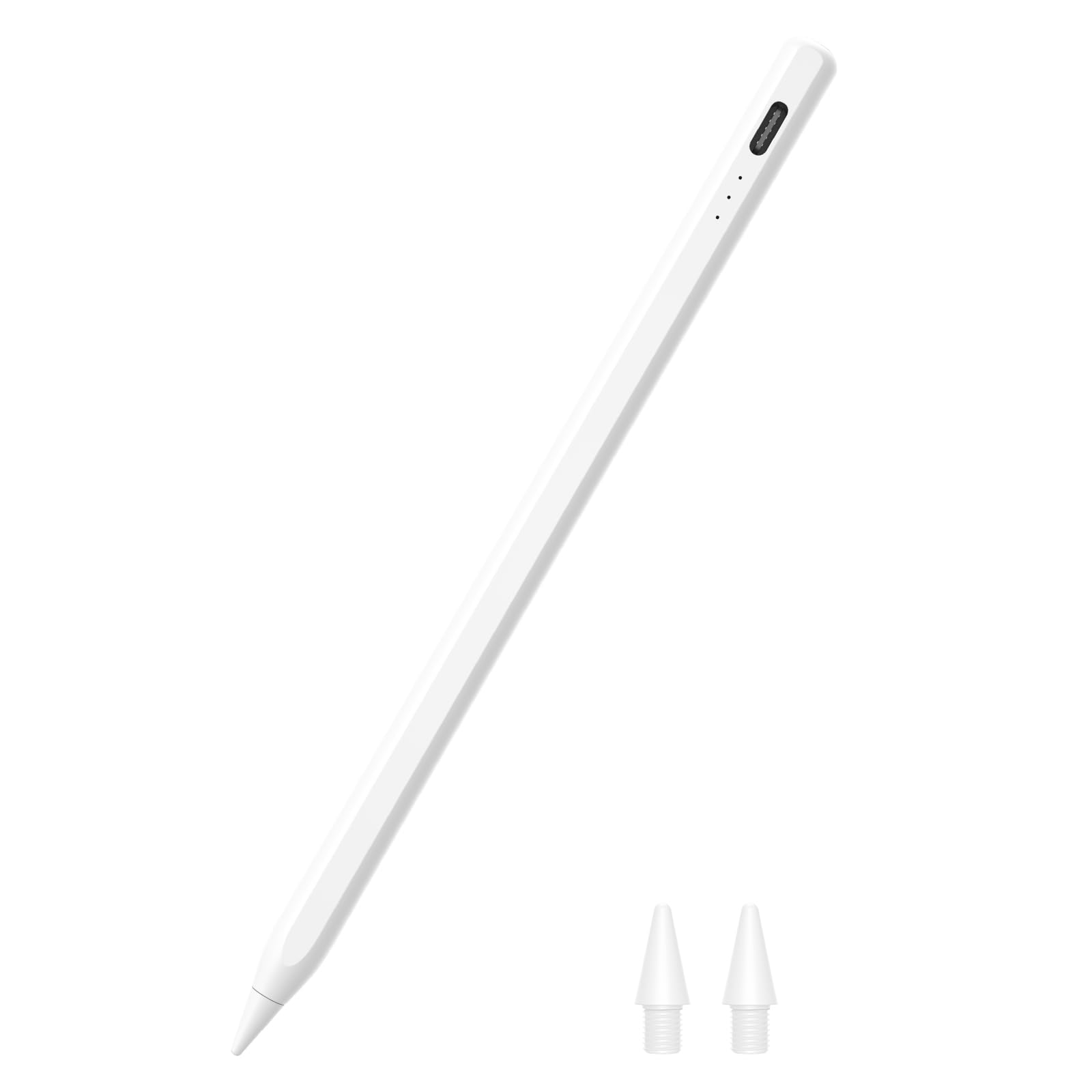 Premium Stylus Pen for iPad (2018-2025 Models) - Fast Charging, Tilt Sensitivity & Palm Rejection - Compatible with iPad 6/7/8/9/10/11, iPad Air 3/4/5/6, iPad Mini 5/6/7 & iPad Pro 12.9/11/13 Inch - Perfect for Drawing, Note-Taking & Digital Art