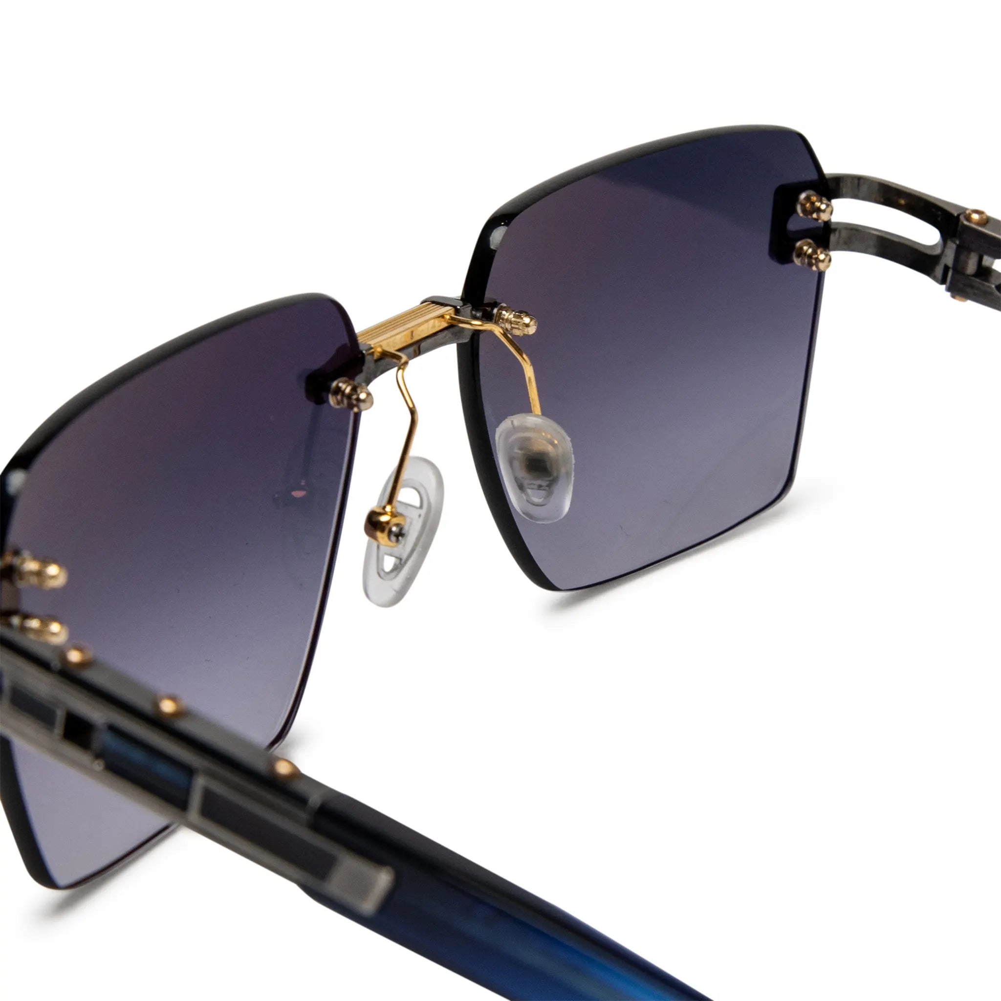 Vintage Dita Meta EVO DTS147 A02 Custom Antique Silver Blue Swirl Sunglasses - Premium Designer Shades for Fashion & Outdoor Activities