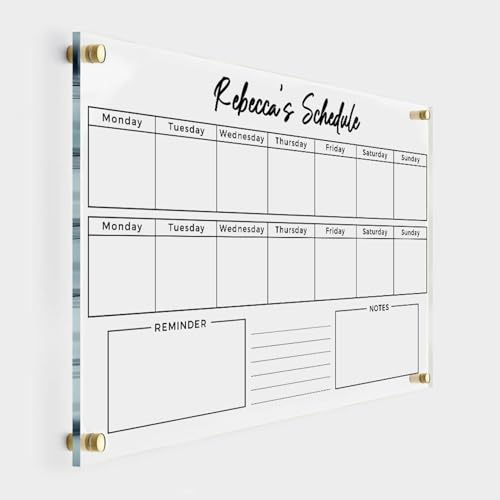 Custom Weekly Family Calendar 2024 with Side Headers - Personalized Monthly & Weekly Planner, 24