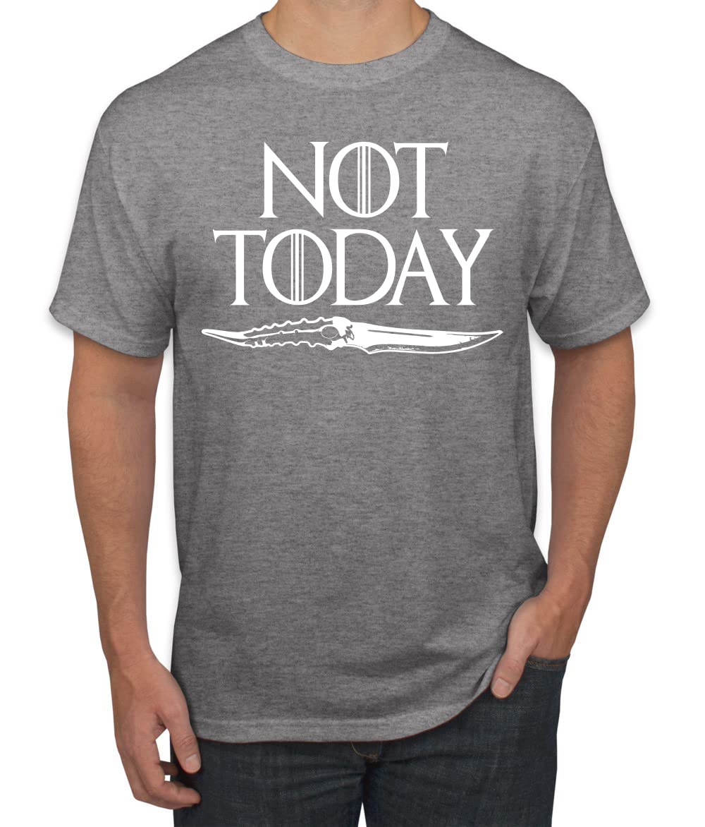 Arya Stark 'Not Today' Dagger Game of Thrones Men's Graphic T-Shirt - GOT Fan Merchandise for Pop Culture Enthusiasts | Perfect for Cosplay, Conventions & TV Show Themed Parties