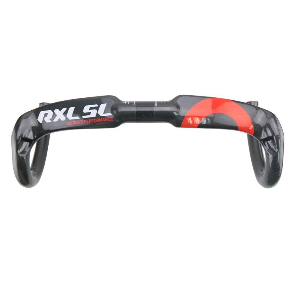 Premium Carbon Fiber Road Bike Drop Handlebars - 31.8mm Clamp, 44mm Drop - Lightweight Aero Design for Racing & Performance Cycling | Perfect for Road Bikes, Triathlon & Endurance Training