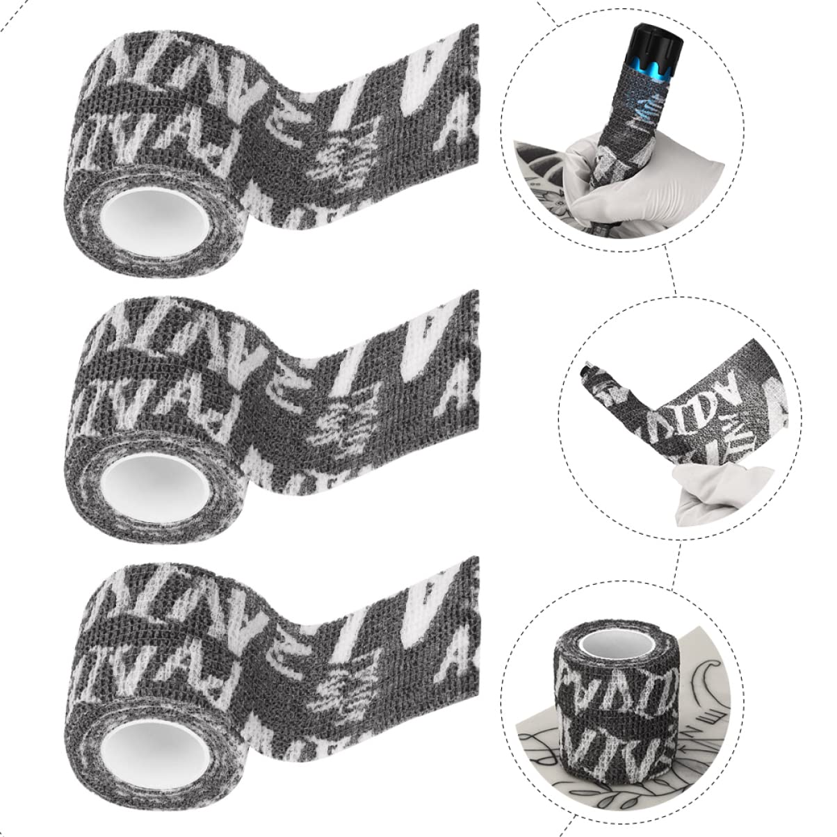 Baluue 3-Pack Elastic Athletic Tape - Self-Adhesive Camo Sports Tape, Non-Woven Fabric for Injury Support & Muscle Recovery - Perfect for Running, Basketball & Gym Workouts