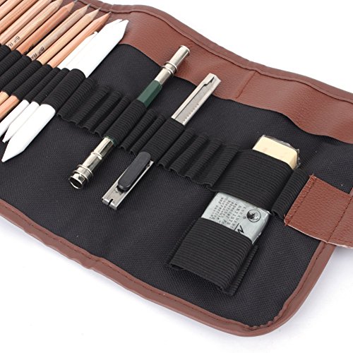 18-Piece Professional Sketching & Drawing Art Kit - Graphite Pencils, Charcoal Pencils, Erasable Pen & Craft Tools (No Sketchbook) - Perfect for Artists, Students & Beginners - Ideal for Sketching, Shading, Doodling & Art Projects