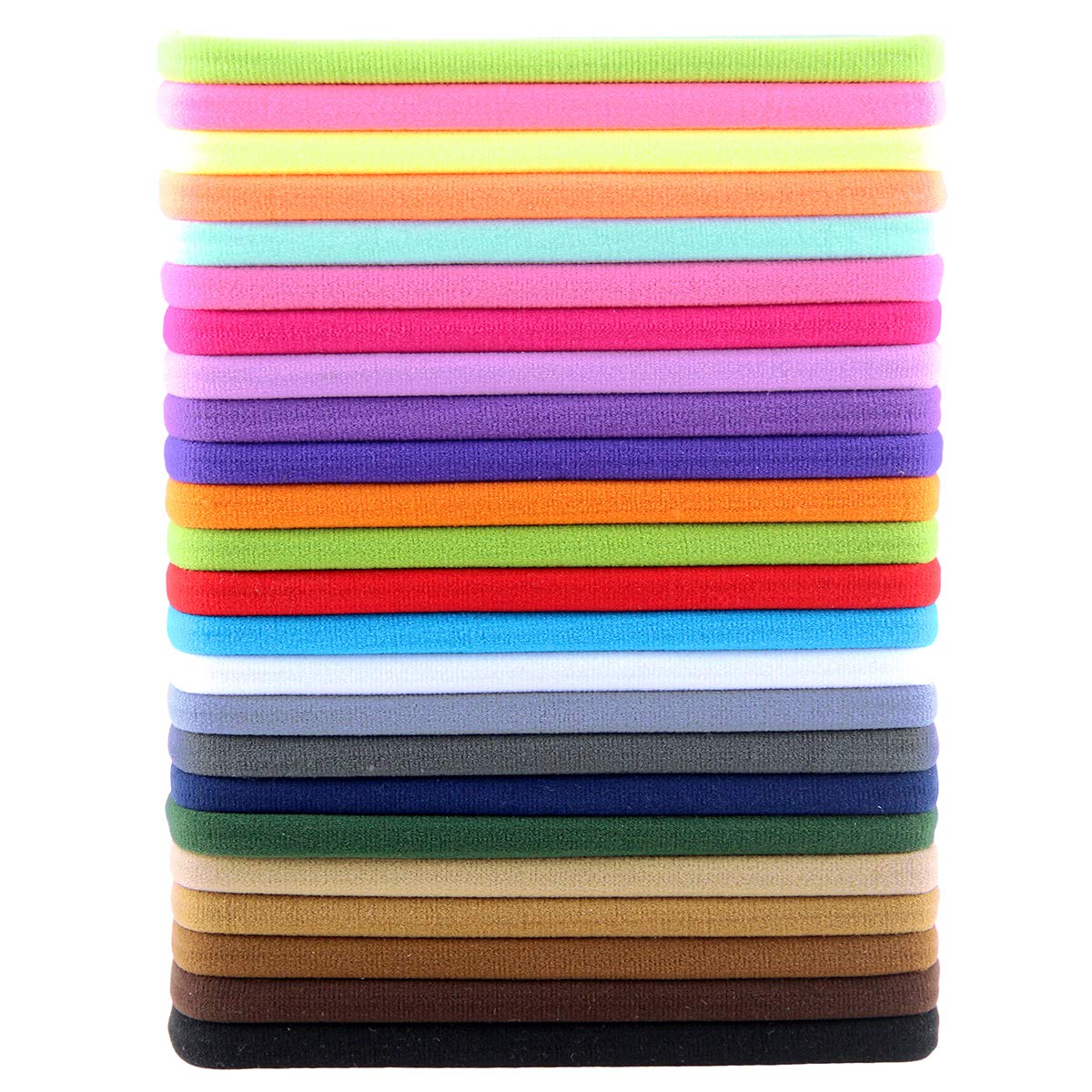 24 Pack Nude Nylon Headbands - Ultra Soft Stretchy Hair Bands for Baby Girls, Toddlers & Adults | DIY Hair Accessories for Everyday Wear, Sports & Special Occasions