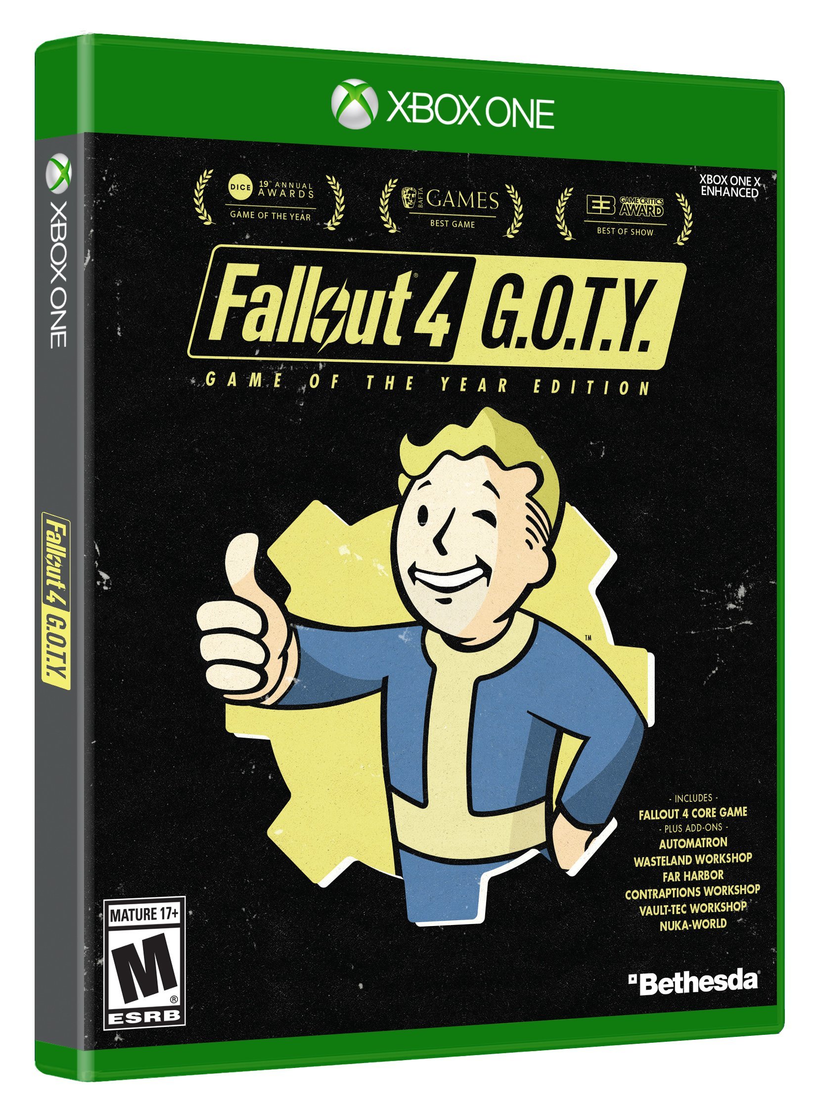 Fallout 4 Game of The Year Edition - Xbox One (Includes All DLCs) | Post-Apocalyptic RPG Adventure | Perfect for Fans of Open-World Gaming & Sci-Fi Storytelling
