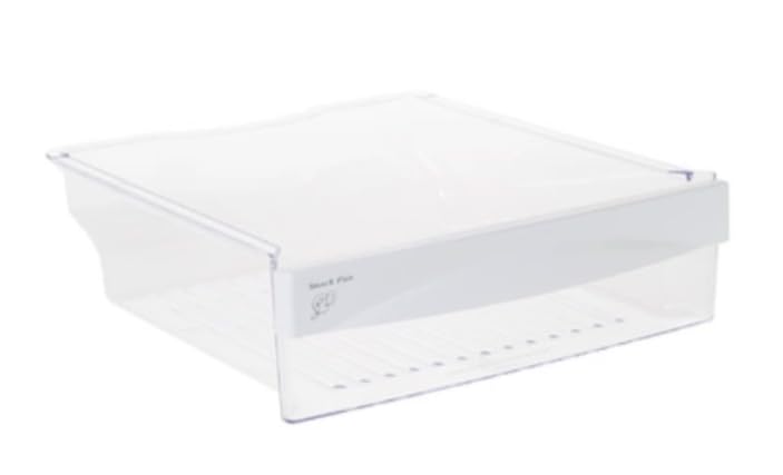 GE Refrigerator Replacement Snack Pan Assembly Drawer Bin WR71X38331 - Compatible with WR32X26244 & WR32X10525 - Perfect for Snack Storage & Organization in Kitchen Refrigerators