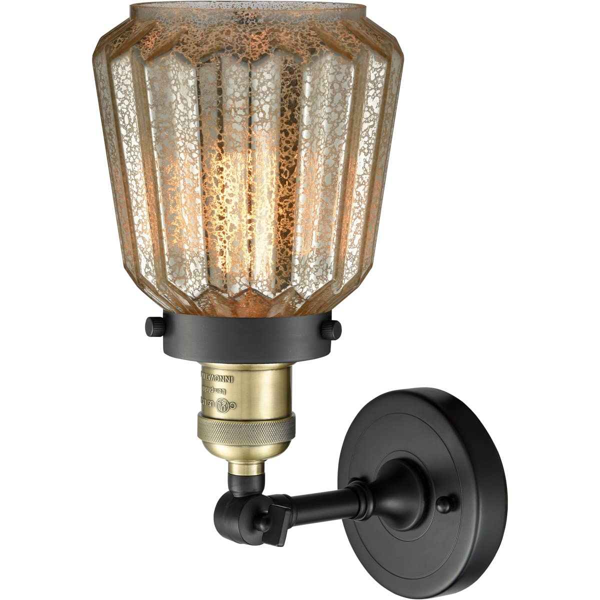 Innovations 203-BAB-G146-LED Modern LED Wall Sconce Light Fixture - Energy Efficient Indoor/Outdoor Lighting for Bedroom, Living Room, Hallway, and Patio Decor