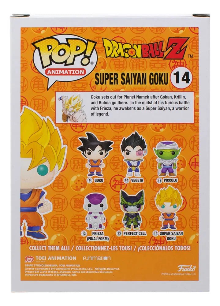 Dragon Ball Z Super Saiyan Goku Funko Pop! Vinyl Figure #14 - Collectible Anime Toy for Display, Gift & Home Decor