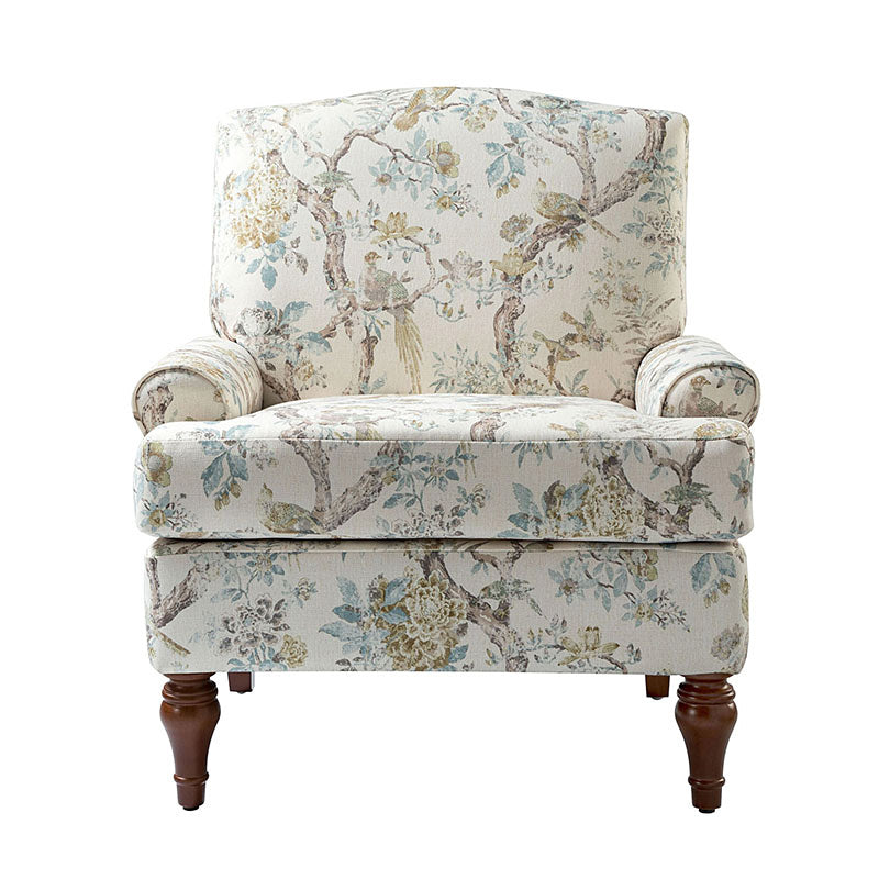 Dominik Armchair - Modern Accent Chair for Living Room, Bedroom & Office - Stylish Upholstered Lounge Chair with Wooden Legs - Perfect for Relaxing, Reading & Decor