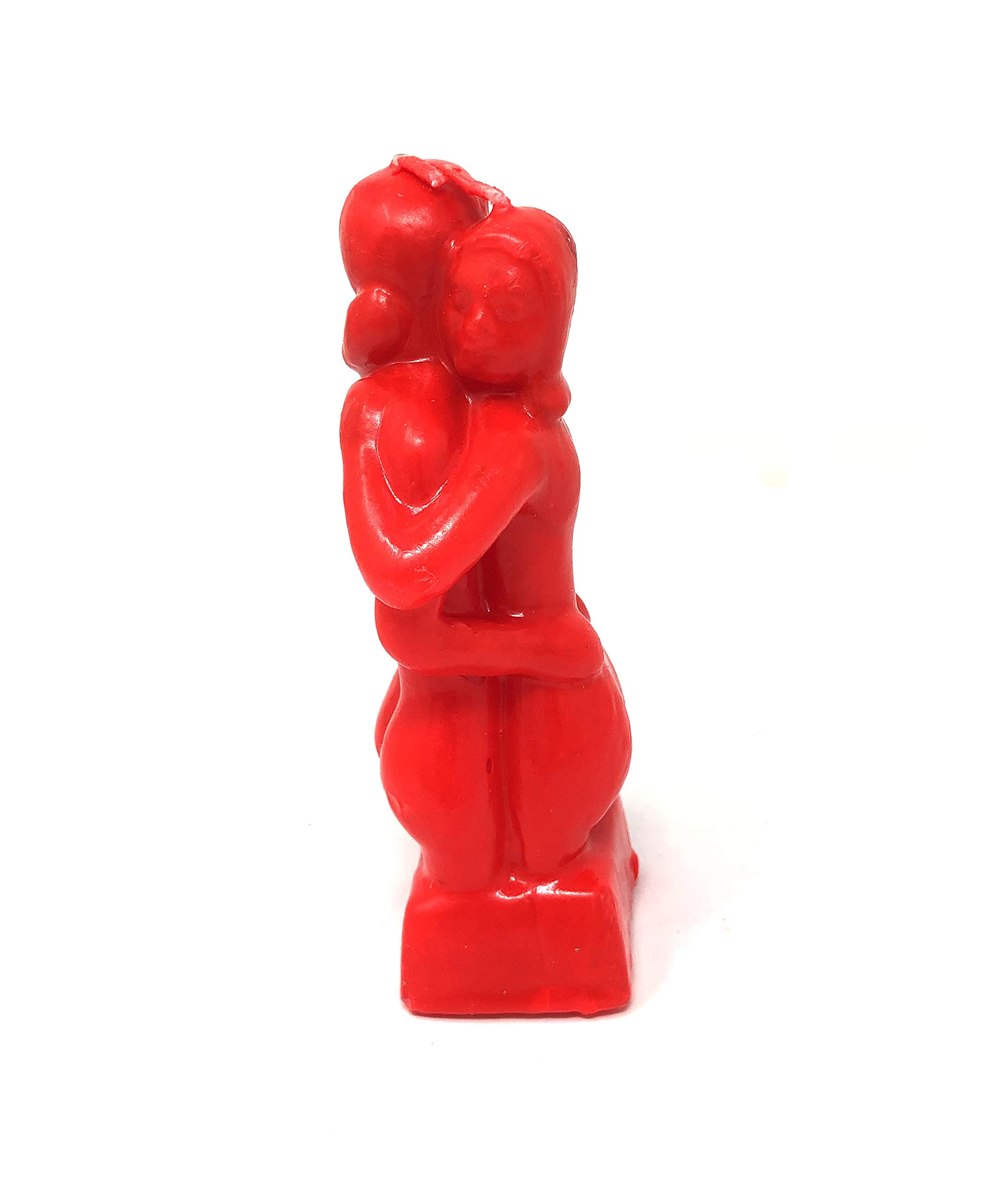 Handcrafted Romantic Couple Figurine Candle - Erotic Art Portrait Candle Mold for Valentine's Day, Anniversaries & Special Occasions - Decorative Home Decor for Bedroom, Bathroom & Romantic Dinners (Red)