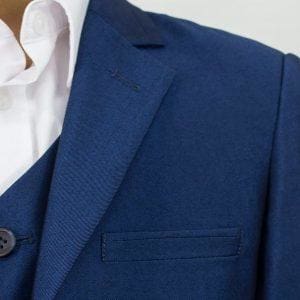 Cavani Ford Boys 3-Piece Royal Blue Slim Fit Suit for Weddings, Prom & Formal Events | Kids Formal Wear | Premium Quality Suit Set for Special Occasions