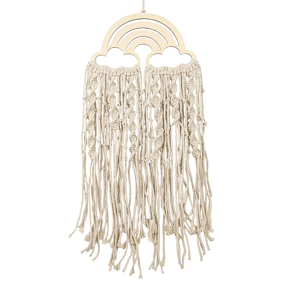 1pc Handwoven Baby Room Wall Hanging Decor - Boho Nursery Weaving Pendant for Bedroom, Kids Room, Kitchen & Home Decor - Perfect for Nursery Wall Art, Baby Shower Gift & Boho Chic Interior Design