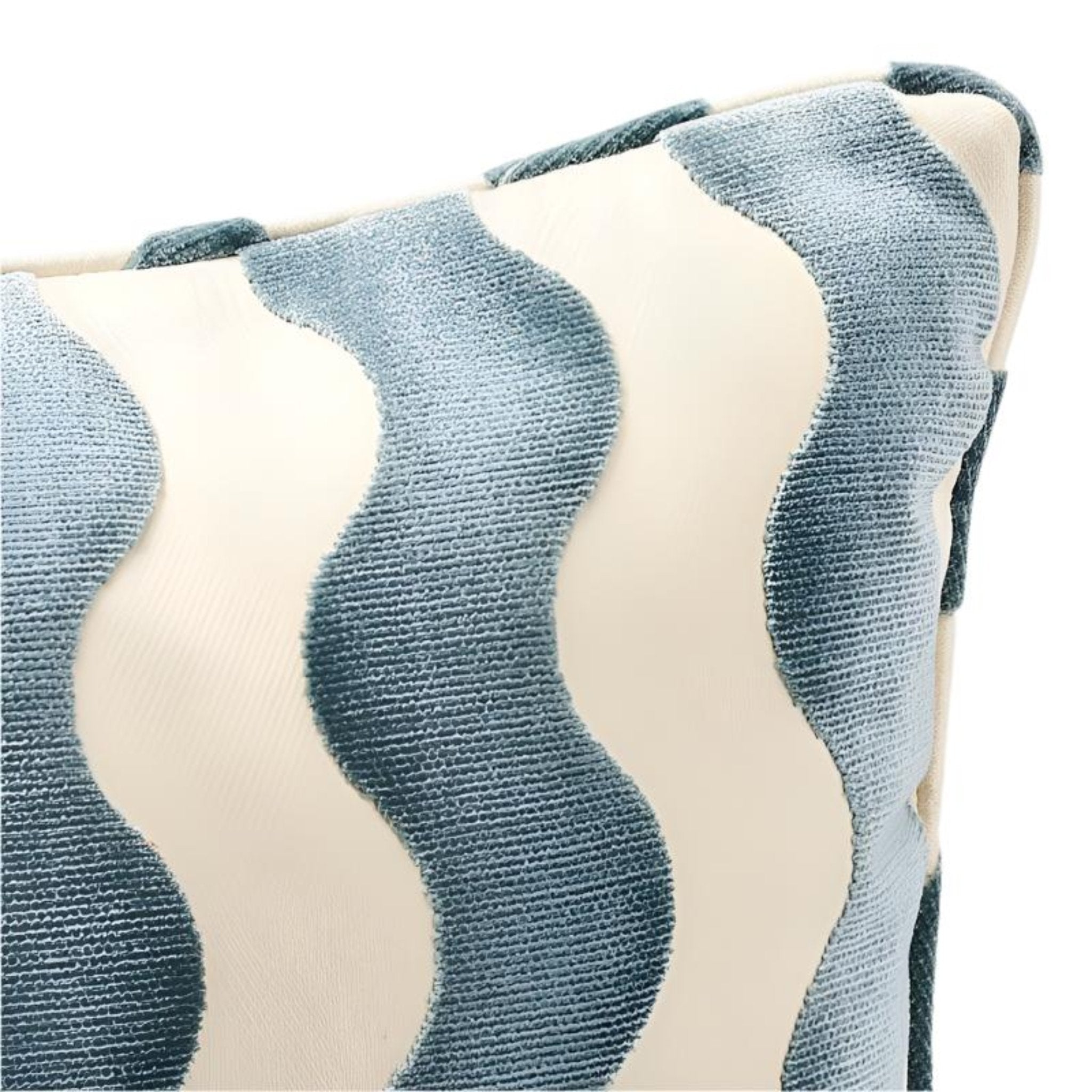 Blue Wave Square Throw Pillow - Soft Decorative Cushion for Sofa, Bed & Home Decor - Perfect for Living Room, Bedroom & Cozy Spaces