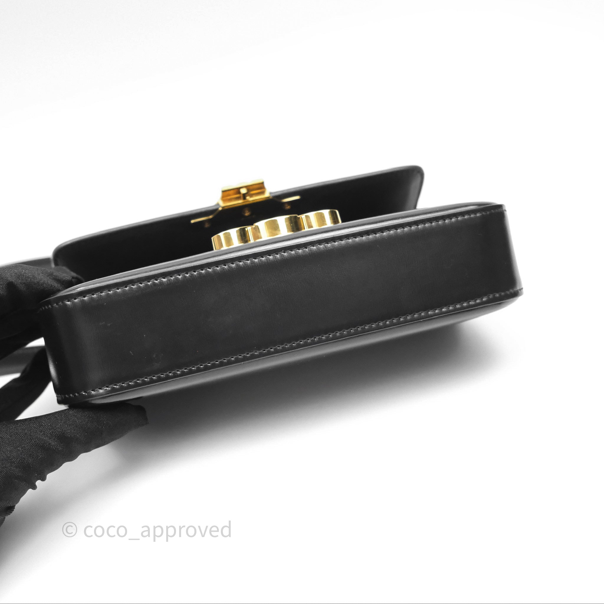 Celine Triomphe Shoulder Bag in Black Calfskin Leather - Luxury Designer Handbag for Women, Perfect for Work, Date Night & Special Occasions
