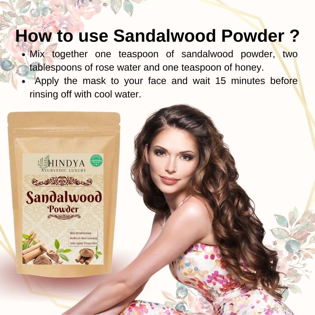 Pure Sandalwood Powder (Chandan) 3.5 oz (100g) - Natural Face Mask & Pooja Rituals - Skin Care & Spiritual Ceremonies