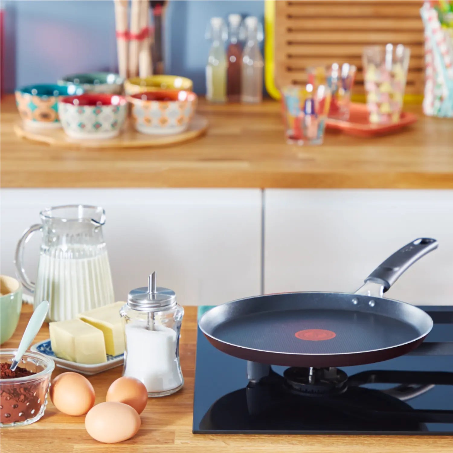 Tefal Simple Cook Non-Stick Pancake Pan 25cm - Perfect for Fluffy Pancakes, Crepes & Breakfast Cooking - Ideal for Home Kitchens & Brunch Lovers