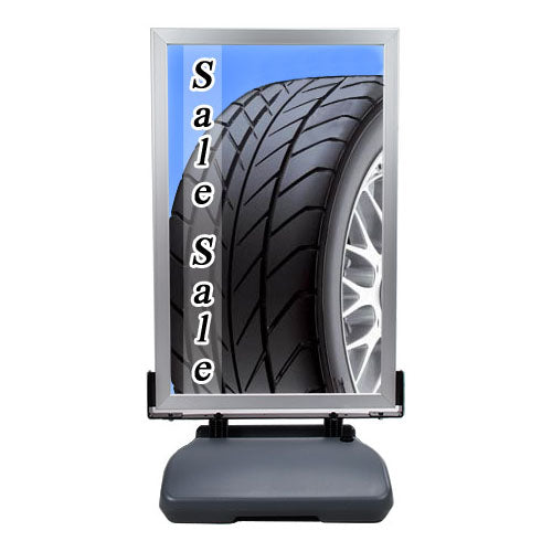 28x44 Heavy Duty Outdoor A-Frame Sign Holder for XL Posters | Double-Sided Snap Frame | Perfect for Sidewalk Advertising, Restaurant Menus & Store Promotions