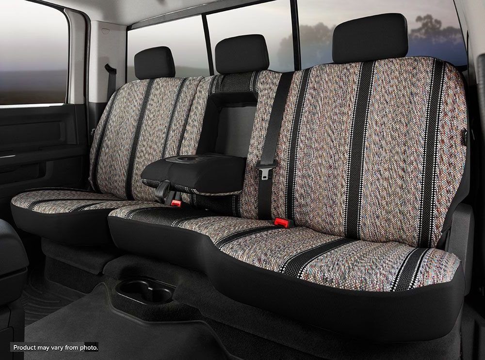 Fia TR42-17 BLACK Custom Fit Rear Seat Cover 60/40 Split - Saddle Blanket Style for Trucks & SUVs | Durable & Stylish Protection for Pets, Kids & Spills | Perfect for Road Trips & Daily Commutes