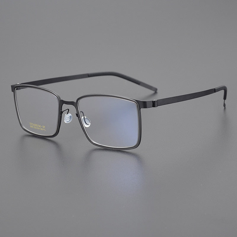 Bclear Unisex Full Rim Square Titanium Eyeglasses Frame My9916 - Lightweight Durable Glasses for Men & Women - Perfect for Reading, Working & Daily Wear
