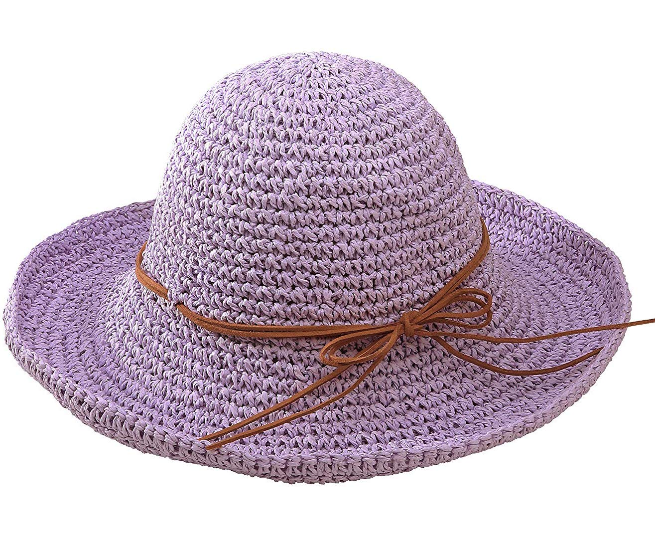Yatemiole Women's Wide Brim Straw Hat - Foldable Sun Hat for Summer, Beach, Outdoor Activities - UV Protection & Fashionable Design for Travel, Gardening, and Poolside Relaxation