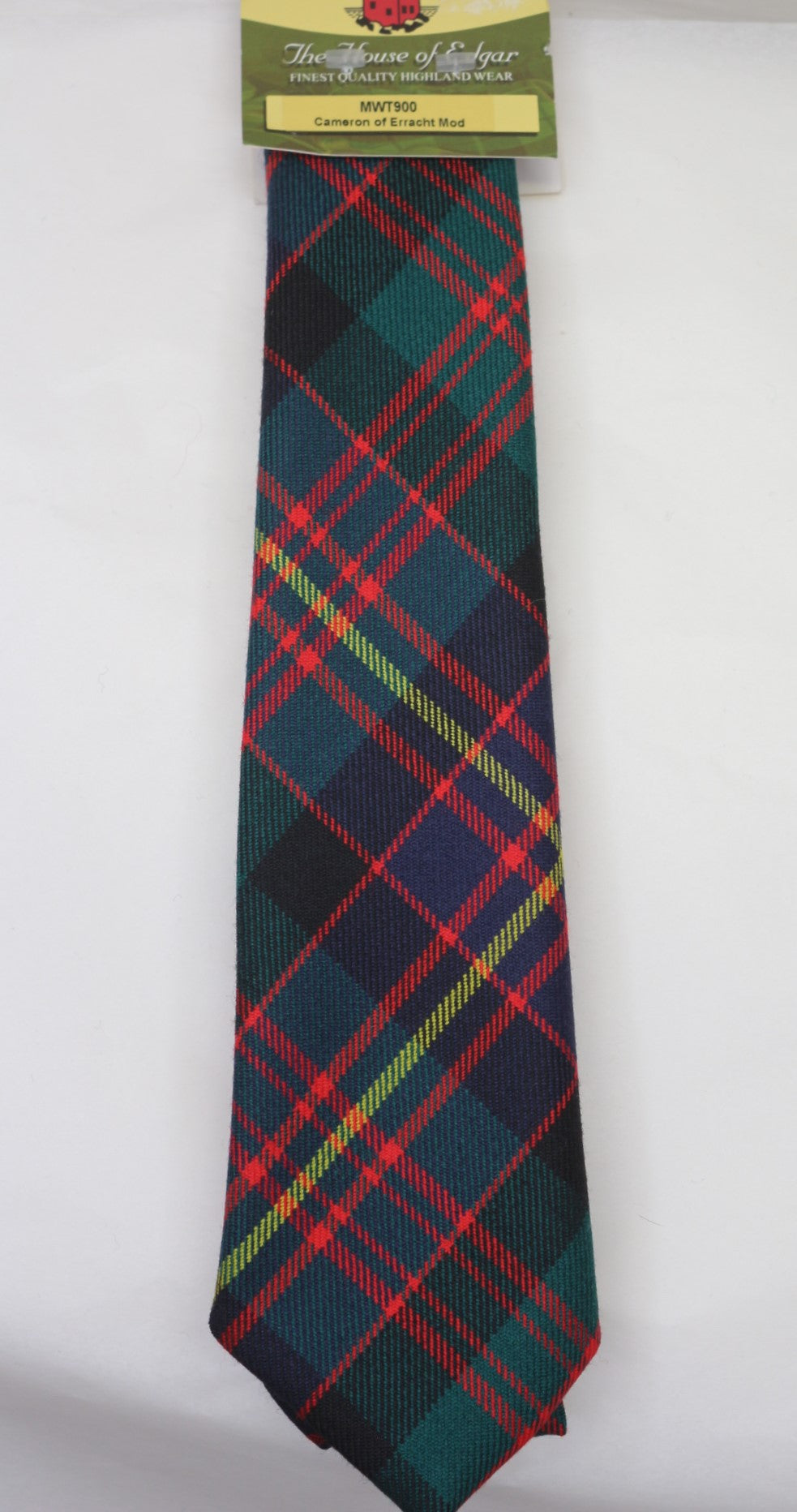 Elegant Cameron of Erracht Modern Tartan Tie for Men | Premium Scottish Wool Necktie | Perfect for Weddings, Office & Formal Events
