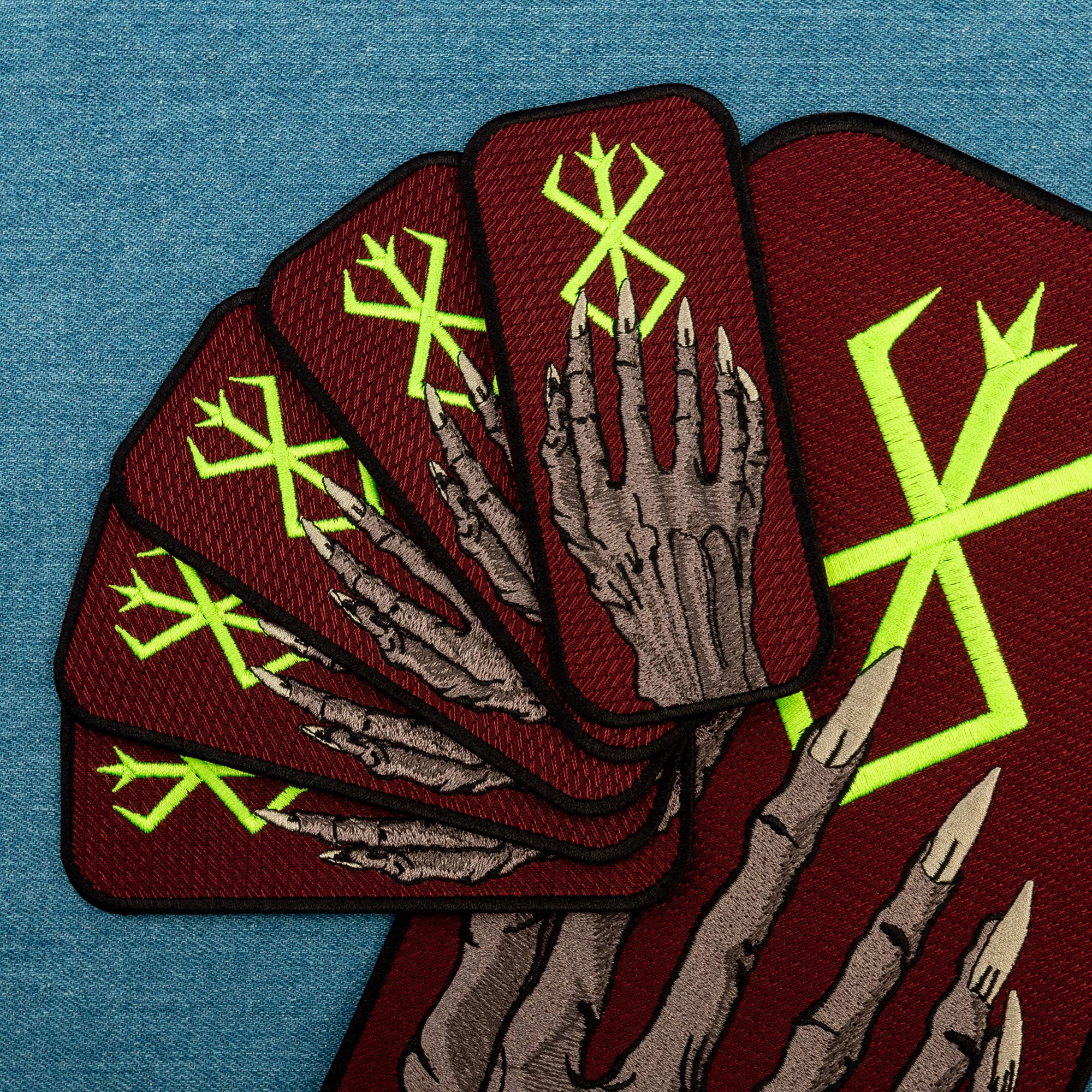 Berserk Sacrifice Patch - Demon's Hand Iron On Embroidered Patch 2.3x5.1 inches - Fantasy Manga Anime Gift for Fans - Perfect for Jackets, Backpacks & Cosplay Costumes